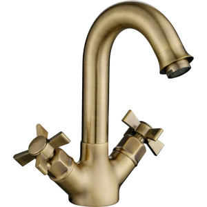 Смеситель для раковины Kaiser Cross 41011-1 бронза