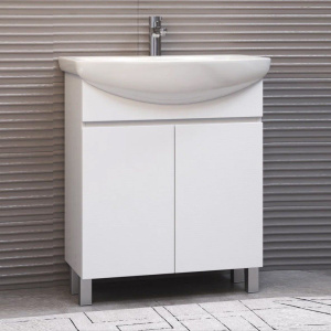 Тумба с раковиной Vigo Wing 70 напольная, белая