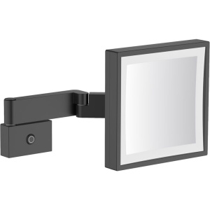 Косметическое зеркало Timo Selene 14076/03 с подсветкой, телескопическое, поворотное, черное Косметическое зеркало Timo Selene 14076/03 с подсветкой, телескопическое, поворотное, черное