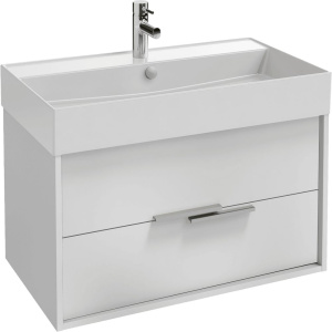 Тумба с раковиной Jacob Delafon Vivienne 80 белая блестящая, раковина белая