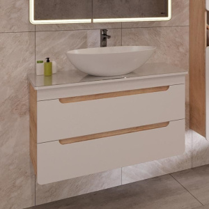 Тумба с раковиной Lemark Olivia 80 дуб кантри, белая глянцевая, раковина Триумф Тумба с раковиной Lemark Olivia 80 дуб кантри, белая глянцевая, раковина Триумф