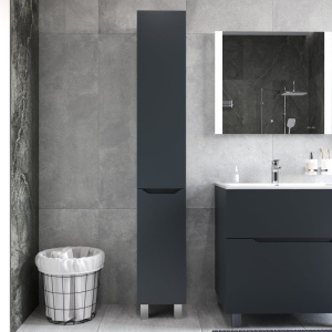 Шкаф-пенал AM.PM Tender R, напольный, графит матовый