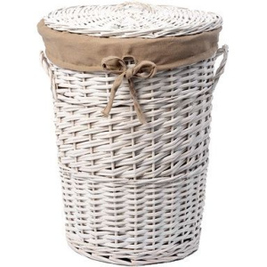 Корзина для белья Wasserkraft Aller WB-106-S белая, малая Корзина для белья Wasserkraft Aller WB-106-S белая, малая