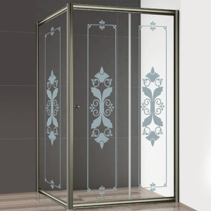 Душевой уголок Cezares Giubileo -AH-1 стекло с узором, бронза