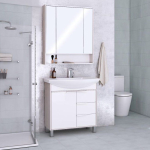 Мебель для ванной AQUATON Рико 80 белая, ясень фабрик