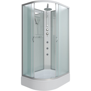 Душевая кабина Niagara Classic NG-33084-14RBKTG 100х80 см, без крыши, с гидромассажем и тропическим душем