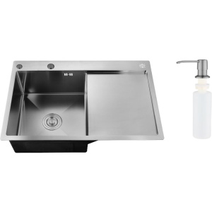 Мойка кухонная РМС MRK-7851BL-L c дозатором, графит