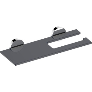 Держатель туалетной бумаги Keuco Edition 90 19073 дымчатое стекло, с полкой для телефона