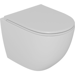 Унитаз подвесной D&K Matrix белый, безободковый, с микролифтом