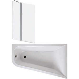 Акриловая ванна AM.PM Spirit V2.0 R 160x100 см, угловая, с каркасом, со шторкой, асимметричная Акриловая ванна AM.PM Spirit V2.0 R 160x100 см, угловая, с каркасом, со шторкой, асимметричная