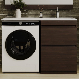 Тумба с раковиной Style Line Даллас 120, Люкс Plus напольная, венге R