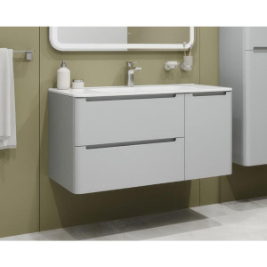 Тумба с раковиной IDDIS Edifice 100 подвесная, светло-серая Тумба с раковиной IDDIS Edifice 100 подвесная, светло-серая