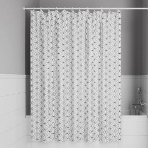 Штора для ванной IDDIS Base BB04P18i11 180х200, черно-белая
