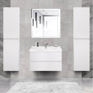 Мебель для ванной Cezares Molveno 46 80 bianco ghiaccio, с раковиной Cezares CZR-MIL-80-LVB