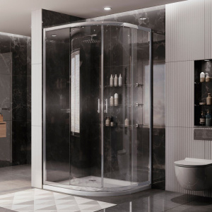 Душевой уголок Ambassador Kingston 14011104 90х90 см, профиль хром Душевой уголок Ambassador Kingston 14011104 90х90 см, профиль хром