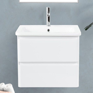 Тумба с раковиной BelBagno Albano-Cer 60 подвесная, bianco lucido Тумба с раковиной BelBagno Albano-Cer 60 подвесная, bianco lucido