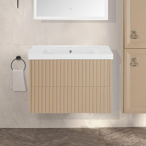 Тумба с раковиной ASB-Woodline Риола 80 капучино