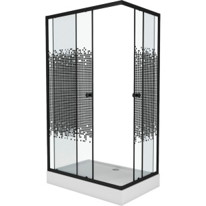 Душевой уголок Niagara Eco NG-018-14Q black 100х80 см