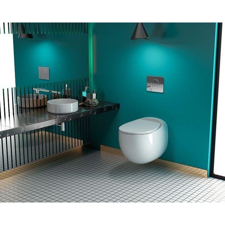 Купить Унитаз подвесной Art&Max Forli AM020CHR/SC с микролифтом, белый в Москве с доставкой Унитаз подвесной Art&Max Forli AM020CHR/SC с микролифтом, белый