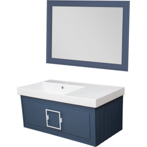 Мебель для ванной La Fenice Cubo 90 L синяя