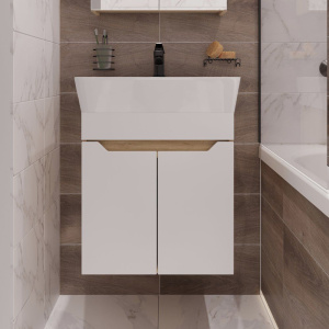 Тумба с раковиной DIWO Архангельск 50 дуб сонома, подвесная