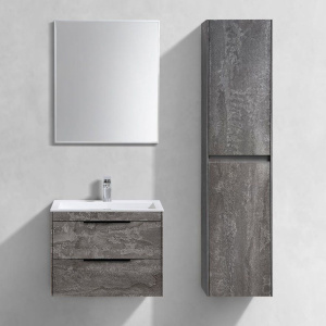 Мебель для ванной Vincea Chiara 2D 60, 2 ящика, камень, с белой раковиной