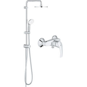 Душевая стойка Grohe Eurosmart New 124410 со смесителем, хром