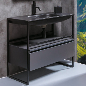 Тумба с раковиной Armadi Art Loft 120 антрацит, напольная Тумба с раковиной Armadi Art Loft 120 антрацит, напольная