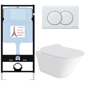 Комплект унитаз с инсталляцией Jacob Delafon Vive E28079RU-0 безободковый