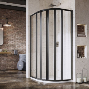 Душевой уголок Ravak Supernova SKKP6-80 195 Transparent, профиль черный Душевой уголок Ravak Supernova SKKP6-80 195 Transparent, профиль черный
