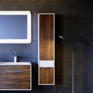 Шкаф-пенал Aqwella 5 stars Malaga R крафт темный Шкаф-пенал Aqwella 5 stars Malaga R крафт темный