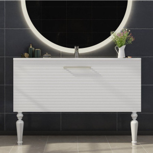 Тумба с раковиной Sanvit Эмми 3Д 120 белая