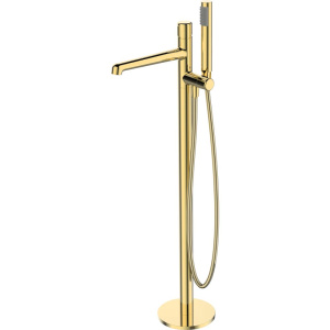 Напольный смеситель для ванны с душем BelBagno Uno FMT ORO С ВНУТРЕННЕЙ ЧАСТЬЮ Напольный смеситель для ванны с душем BelBagno Uno FMT ORO С ВНУТРЕННЕЙ ЧАСТЬЮ