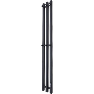 Полотенцесушитель электрический Маргроид Inaro профильный, 120х12 R, с крючками, черный матовый Полотенцесушитель электрический Маргроид Inaro профильный, 120х12 R, с крючками, черный матовый