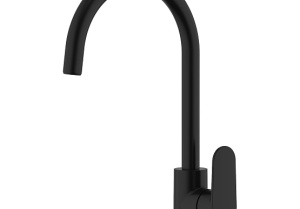 Смеситель для кухни (полукруглый излив) Aquatek Ника AQ1882MB, черный матовый