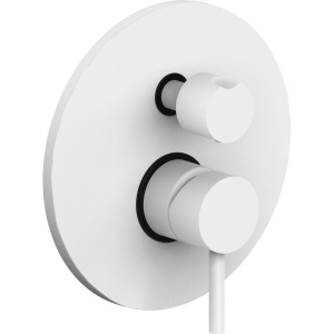 Смеситель для ванны с душем Paffoni Light LIG019BO с ВНУТРЕННЕЙ ЧАСТЬЮ, белый