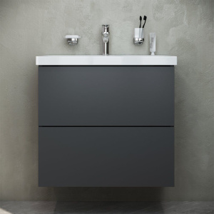 Тумба с раковиной AM.PM Gem 60 графит матовый, подвесная