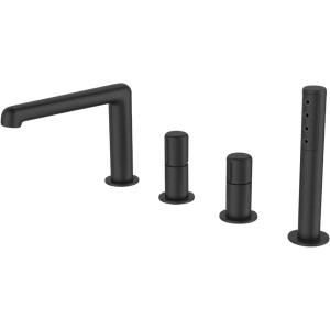 Смеситель на борт ванны BelBagno Uno BVD4-NERO черный матовый Смеситель на борт ванны BelBagno Uno BVD4-NERO черный матовый