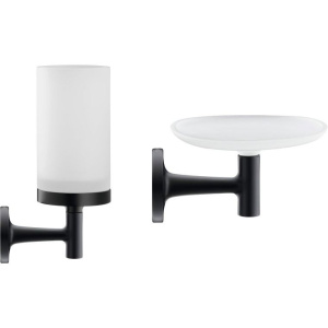 Набор Duravit Starck T Стакан 0099314600 черный + Мыльница 0099334600 черная