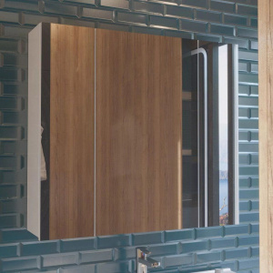 Зеркало-шкаф SanStar 90 универсальное, белое