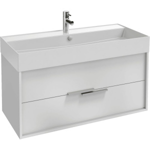 Тумба с раковиной Jacob Delafon Vivienne 100 белая блестящая, раковина белая