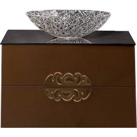 Тумба с раковиной Armadi Art NeoArt 80, шоколад с ручками Ajur золото