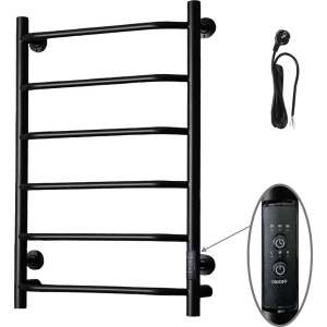 Полотенцесушитель электрический Тругор Пэк сп 6 80х50 с выключателем, черный