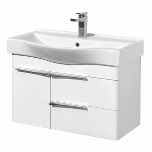 Тумба с раковиной Aquaton Беверли 80 1A2355K0BV010 белый глянец Тумба с раковиной Aquaton Беверли 80 1A2355K0BV010 белый глянец