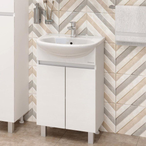 Тумба с раковиной Onika Милтон 55 напольная, белая