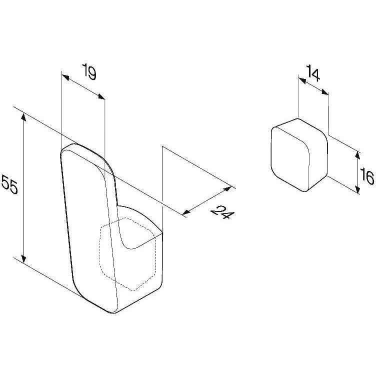 Купить Крючок AM.PM Func A8F35500 хром в Москве с доставкой Крючок AM.PM Func A8F35500 хром