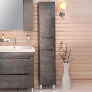 Шкаф-пенал Emmy Стоун R, серый бетон