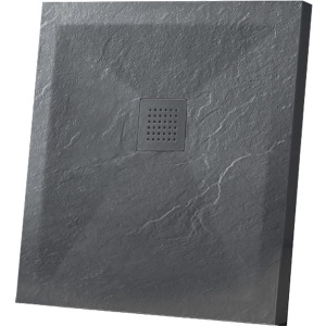 Поддон для душа Vincea VST-4SR9090A 90x90 антрацит, с сифоном