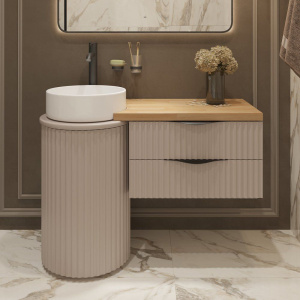 Тумба с раковиной STWORKI Lotus 107 white