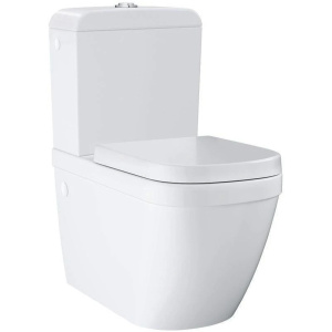 Унитаз-компакт напольный с бачком и сиденьем микролифт Grohe Euro Ceramic 39462000 безободковый